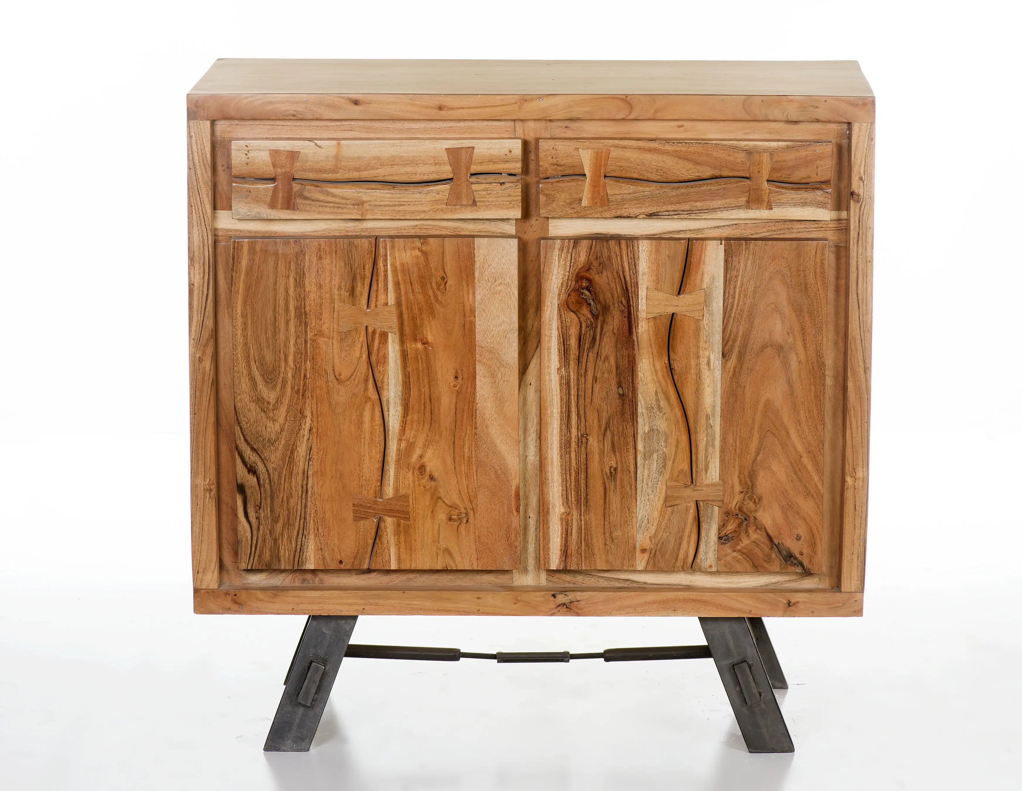 Acacia Wood Butterfly Sideboard with 2 Drawers & 2 Doors
(KD) - popular handicrafts